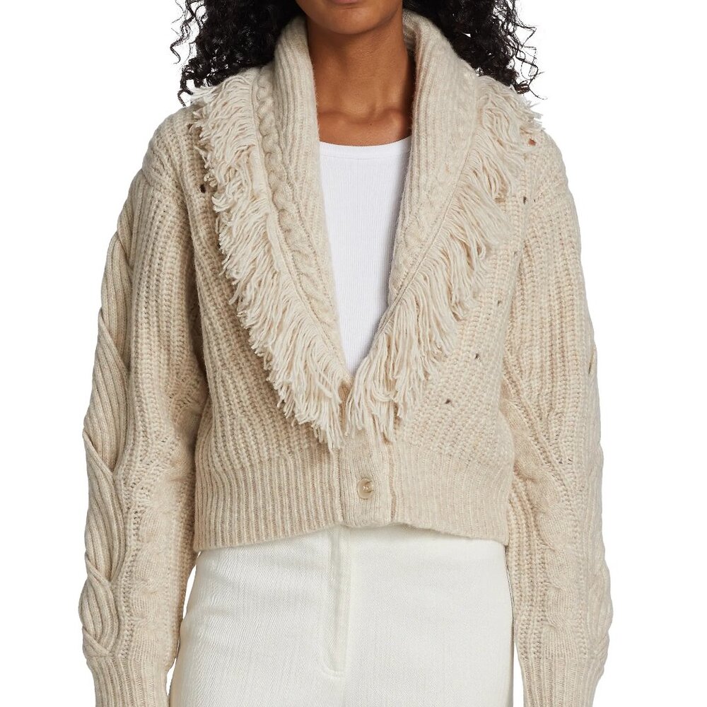 dh New York 'Mika' fringe-trim cardigan